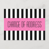 Trendy modieuze roze nieuw adres verhuizen aankondigingskaart (Voorkant)