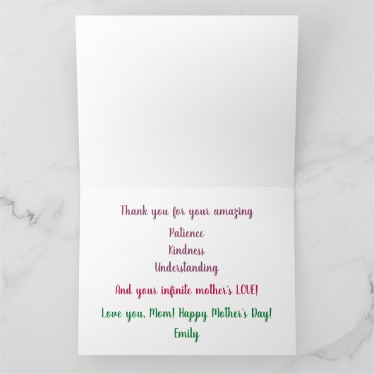 Trendy Moederdag Waterverf Kunst Pioenrozen Kaart (Binnen)