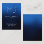 Trendy mollig modern blauw achtergrond visitekaart visitekaartje (Voorkant / Achterkant)