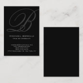 Trendy mollig modern grijs zwart visitekaartje (Voorkant / Achterkant)