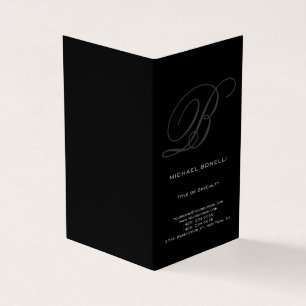 Trendy mollig modern grijs zwart visitekaartje