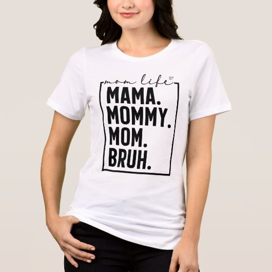 Trendy Mom Sarcastic Typography Tri-Blend Shirt (Voorkant)