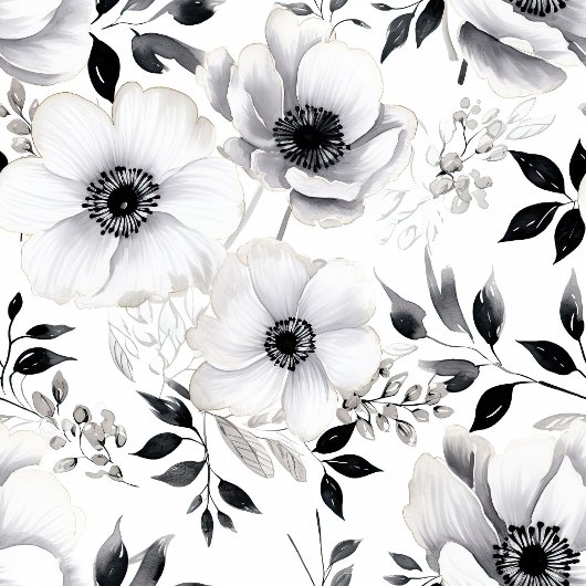 Trendy monochrome bloemendeken voor stijlvol huis fleece deken