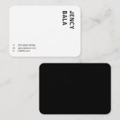 Trendy Monochrome Modern Minimal Design Notitiekaartje (Voorkant / Achterkant)