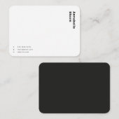 Trendy Monochrome Moderne Minimale Zwart-wit Notitiekaartje (Voorkant / Achterkant)