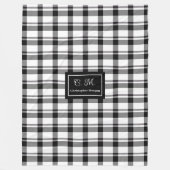 Trendy monochroom geruite deken aangepaste naam (Voorkant)