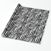 Trendy monochroom zebra streep cadeaupapier (Uitgerold)
