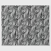 Trendy monochroom zebra streep cadeaupapier (Vlak)
