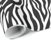 Trendy monochroom zebra streep cadeaupapier (Rol Hoek)