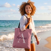 Trendy Monogram Amara | Theeroos & Bes Custom  Tote Bag