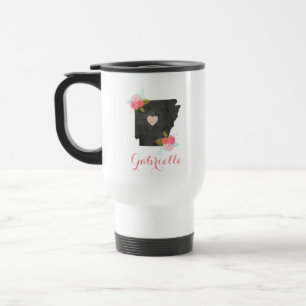 Trendy Monogram Arkansas State Verplaatsbaar Hart Reisbeker