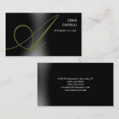 Trendy Monogram Attorney Law Visitekaartje (Voorkant / Achterkant)