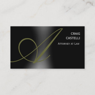Trendy Monogram Attorney Law Visitekaartje