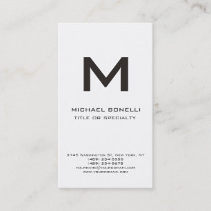 Trendy Monogram Black White Modern Visitekaartje