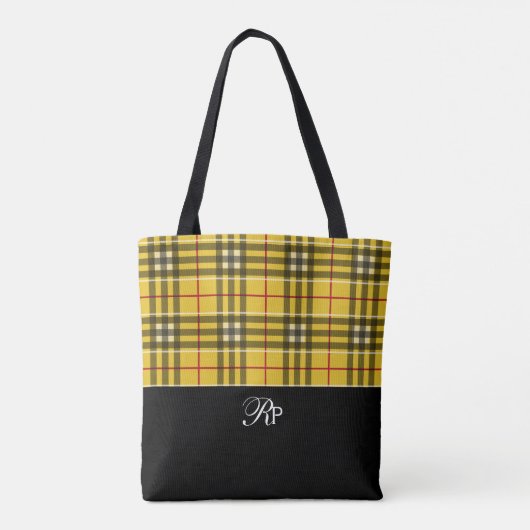 Trendy Monogram Clan MacLeod Plaid Tote Bag (Achterkant)