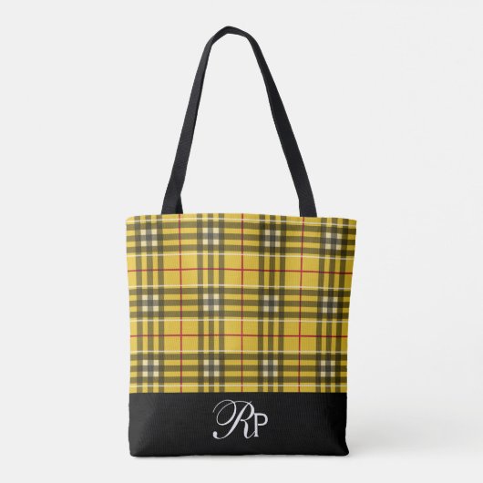 Trendy Monogram Clan MacLeod Plaid Tote Bag (Achterkant)