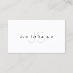 Trendy Monogram Design Minimalistic Plain Luxury Visitekaartje