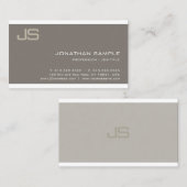 Trendy Monogram Design Modern Professional Luxe Visitekaartje (Voorkant / Achterkant)