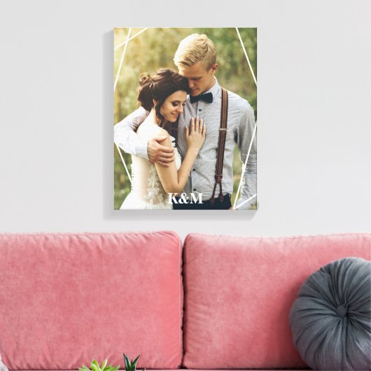 Trendy Monogram Foto Canvas Afdruk (Insitu (Woonkamer))