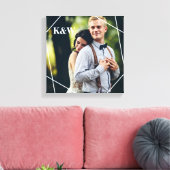 Trendy Monogram Foto Canvas Afdruk (Insitu (Woonkamer))