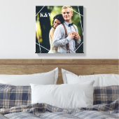 Trendy Monogram Foto Canvas Afdruk (Insitu (Slaapkamer))