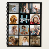 Trendy Monogram Foto Collage Planner (Voorkant)