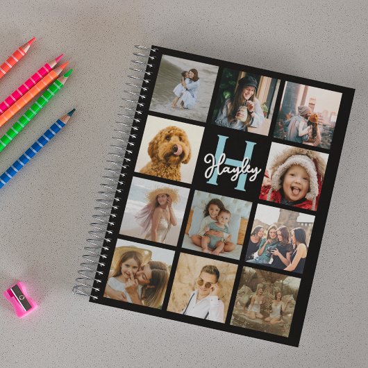 Trendy Monogram Foto Collage Planner
