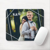 Trendy Monogram Foto Muismat (Met muis)