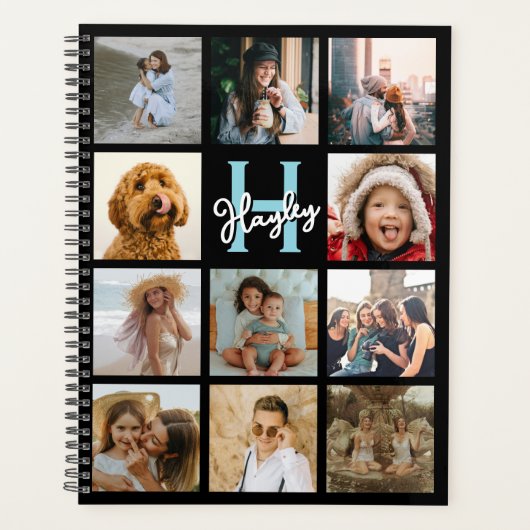 Trendy Monogram Fotocollage Planner (Voorkant)