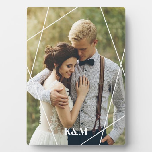 Trendy Monogram Fotoplaat (voorkant)