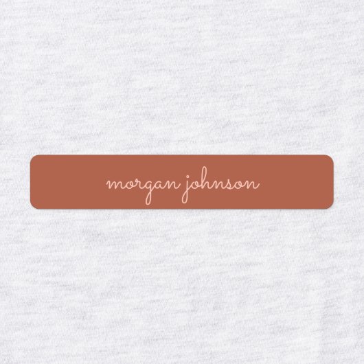 Trendy monogram | Gebrand Sinaasappel + Blush Scri Labels (Design 1)