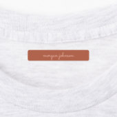 Trendy monogram | Gebrand Sinaasappel + Blush Scri Labels (Aangebracht)