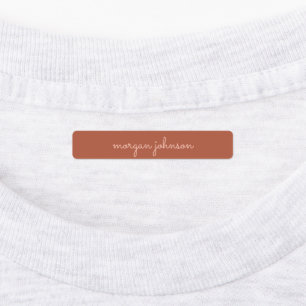 Trendy monogram   Gebrand Sinaasappel + Blush Scri Labels