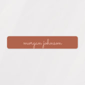 Trendy monogram | Gebrand Sinaasappel + Blush Scri Labels (Design 1)
