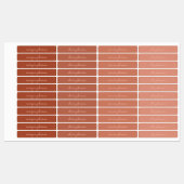 Trendy monogram | Gebrand Sinaasappel + Blush Scri Labels (Vel)