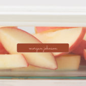 Trendy monogram | Gebrand Sinaasappel + Blush Scri Labels (Aangebracht)