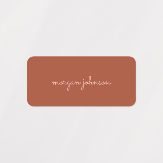 Trendy monogram | Gebrand Sinaasappel + Blush Scri Labels (Design 1)