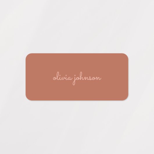 Trendy monogram | Gebrand Sinaasappel + Blush Scri Labels (Design 2)