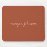 Trendy monogram | Gebrand Sinaasappel   Blush Scri Muismat<br><div class="desc">Een stijlvol maatwerk monogram in casual handgeschreven lettertype in trendy gebrand sinaasappel en blush.</div>