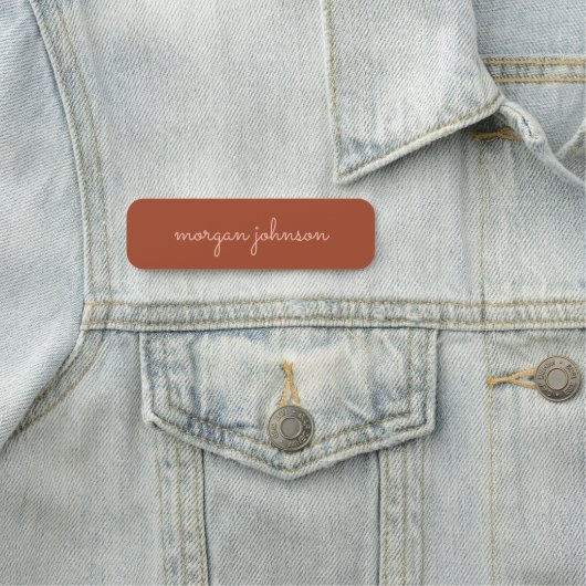 Trendy monogram | Gebrand Sinaasappel + Blush Scri Naamplaatje (In situ)