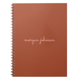 Trendy monogram | Gebrand Sinaasappel + Blush Scri Notitieboek