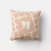 Trendy Monogram gestileerde Giraffe Pattern Pillow Kussen (Voorkant)