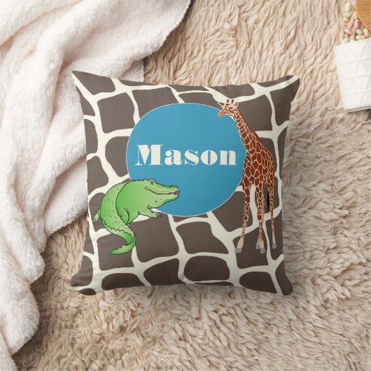 Trendy Monogram gestileerde Giraffe Pattern Pillow Kussen (Deken)