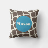 Trendy Monogram gestileerde Giraffe Pattern Pillow Kussen (Achterkant)