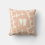 Trendy Monogram gestileerde Giraffe Pattern Pillow Kussen (Voorkant)