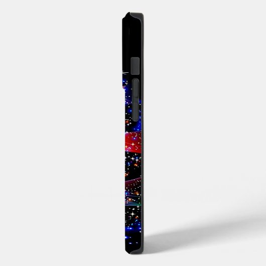 Trendy Monogram Glitter Kerstboom Marine Case-Mate iPhone Case (Achterkant / Links)