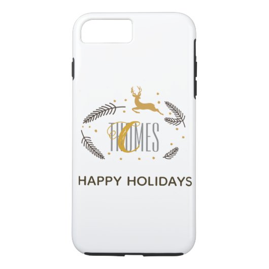 Trendy Monogram Holiday Phone Case (Achterkant)