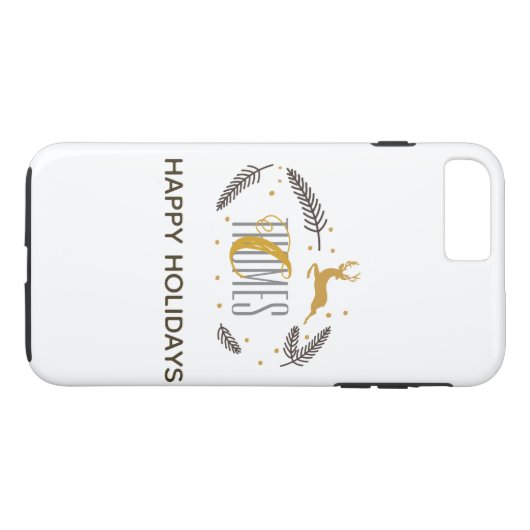 Trendy Monogram Holiday Phone Case (Achterkant (Horizontaal))