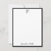 Trendy Monogram kalligrafie de Sjabloon van de Tek (Voorkant)