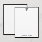 Trendy Monogram kalligrafie de Sjabloon van de Tek (Voorkant / Achterkant)